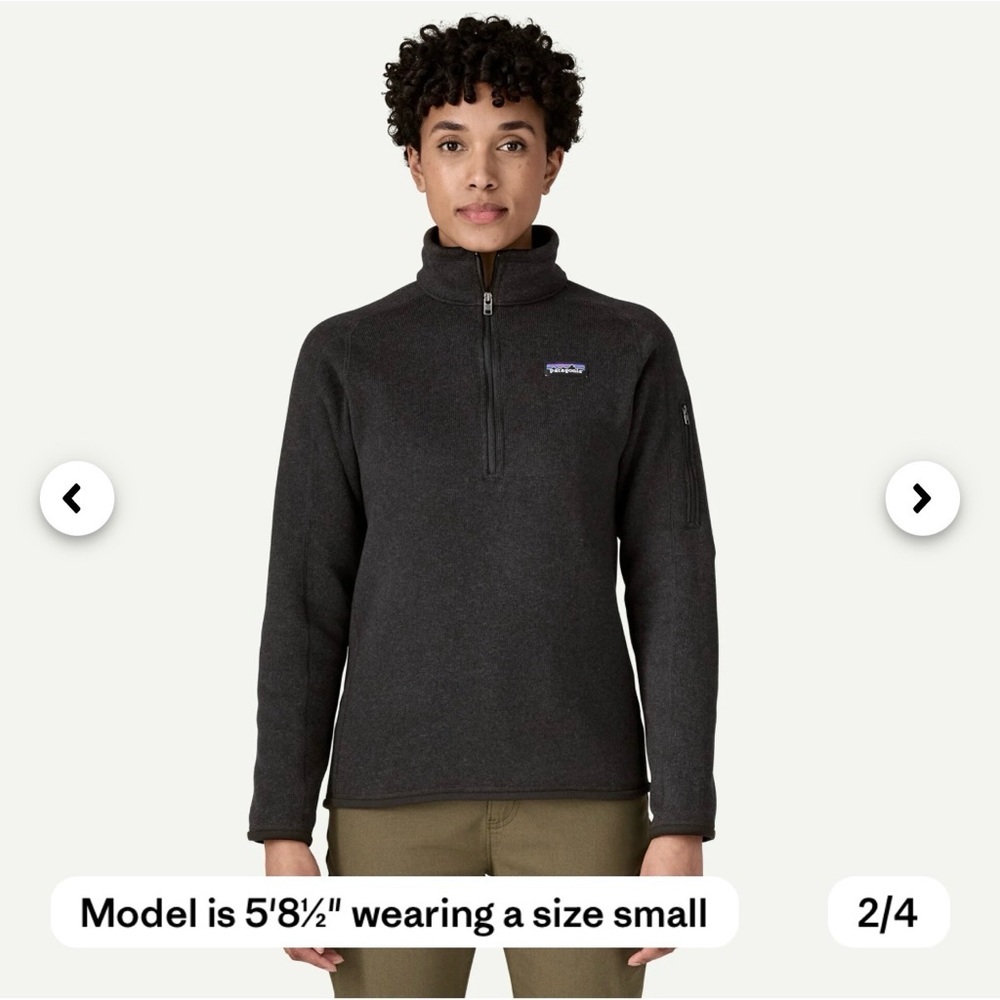 Patagonia Better Sweater Fleece 1/4 Zip Black Pullover